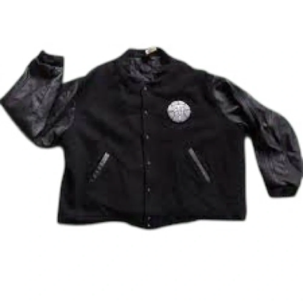 Rare Adidas Tracy McGrady Iconic Vintage Wool Leather Varsity Bomber Jacket 2XT